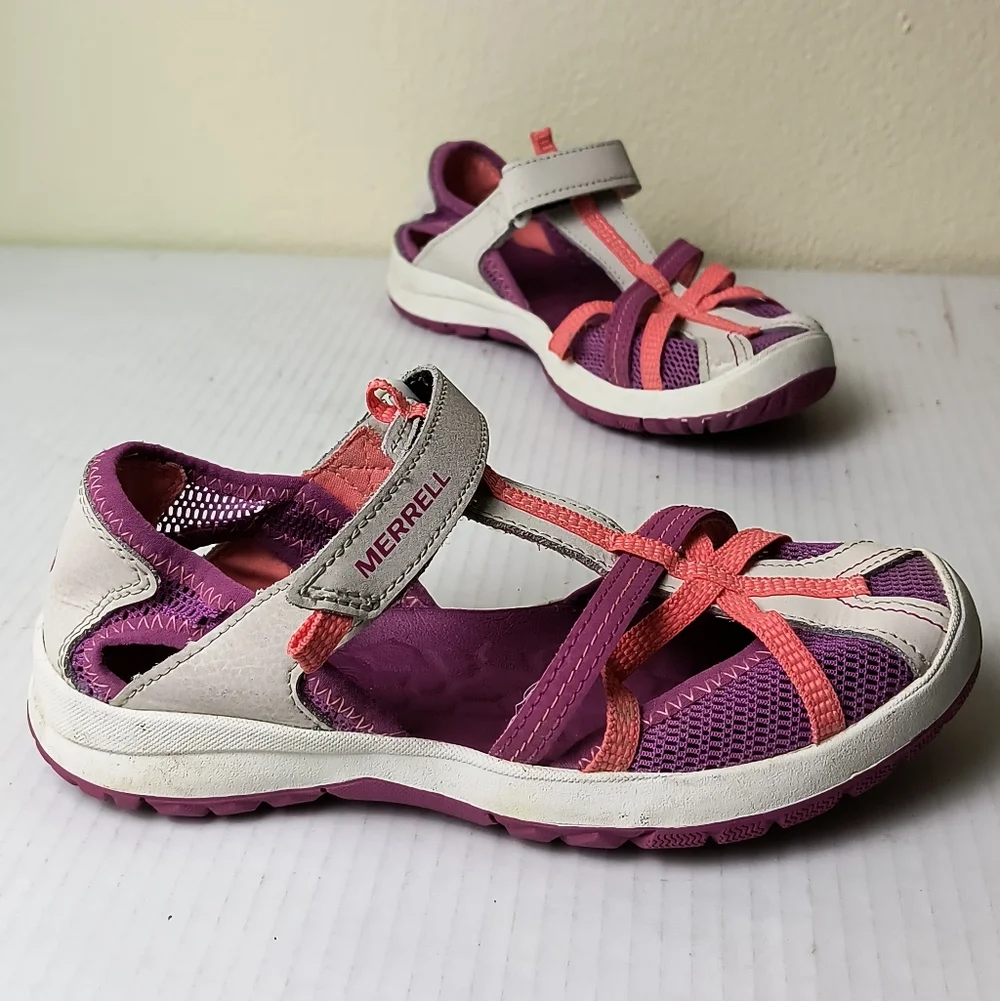 Merrell Dragonfly Sandal Little Girl 3M Purple and Pink Fisherman Water Shoes